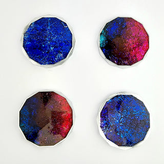 Textured Blue, Purple and Pink Coaster Set