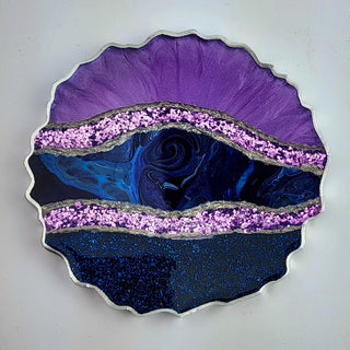 Sparkling Blue and Purple Coaster Set