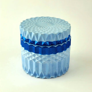 Blue Chrome Embellished Scented Candle