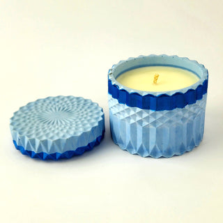 Blue Chrome Embellished Scented Candle