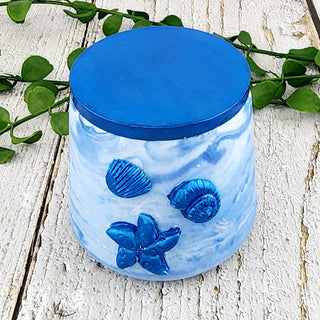 Blue Seaside Inspired Scented Candle