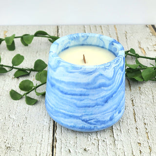 Blue Seaside Inspired Scented Candle