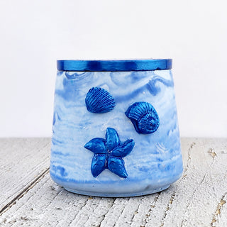 Blue Seaside Inspired Scented Candle