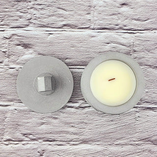 Architectural Tray and Candle Set in Grey