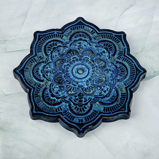 Blue / Green Mandala Coaster Set