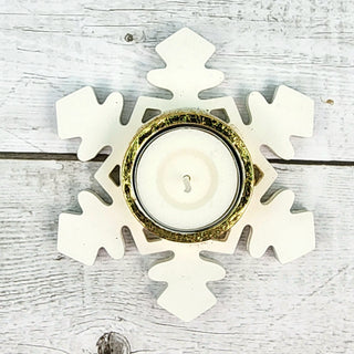 Snowflake Tealight Holders - Gold