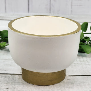 Festive Candy Bowl, Vase and Picture Holder Set - White and Gold